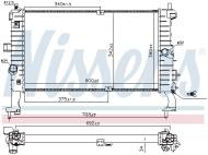 63092 NISS - 63092 - CHŁODNICA OPEL MERIVA 1.3 CDTI,1.7 CDTI 03- MANUAL. /NISSENS