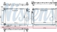 637625 NISS - 637625 - CHŁODNICA + CHŁODNICA KLIM RENAULT CLIO