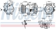 890266 NISS - KOMPRESOR KLIMY OPEL ZAFIRA C 11-, CHEVROLET CRUZE 09-
