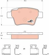 GDB1678 - GDB1678 - KLOCKI HAM./TYŁ/ PEUGEOT 207 1,6HDI 06-