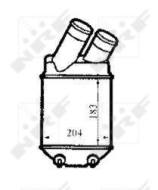 30832 NRF - 30832 - CHŁODNICA TURBOSPRĘŻ.RENAULT MEGANE 1.9 TD 96- SCENIC 1.9 TD