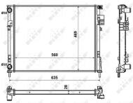 58332 NRF - 58332 - CHŁODNICA RENAULT TRAFIC 1.9DCI,2.0 01- OPEL VIVARO MANUAL.