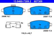 13.0460-7309.2 - KLOCKI HAM./TYŁ/ OPEL ASTRA J 09-