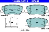 13.0470-5651.2 - KLOCKI HAM./PRZ/ HYUNDAI I30 11- 