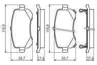 0-986-494-496 - 0 986 494 496 - KLOCKI HAM./TYŁ/ CHRYSLER VOYAGER 07-