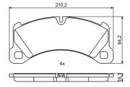 0-986-494-757 - 0 986 494 757 - KLOCKI HAM./PRZ/ VW TOUAREG 3,0-4,2TDI 1