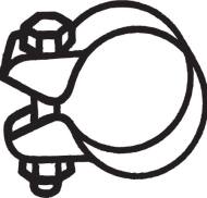 250-352 - 250-352 - OBEJMA TŁUMIKA VAG 52.3 MM /BOSAL/