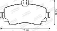 571945JC JURID - 571945JC - KLOCKI HAM./PRZ/ MERCEDES BENZ A-CLASS 1997-04