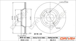 DP1010.11.0116 - DP1010.11.0116 - TARCZA HAM. PRZÓD AUDI A4 1.6-1.9TDI /66KW/-97 280X13