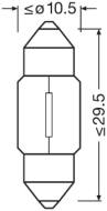 6438 OSRAM - 6438 - ŻARÓWKA 12V 10W SV8.5 T6.2X27 /OSRAM/
