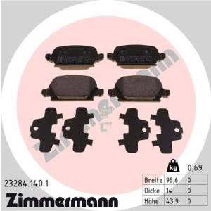 23284.140.1 - 23284.140.1 - KLOCKI HAM./TYŁ/ OPEL TIGRA TWINTOP 1.3 CDTI 04-