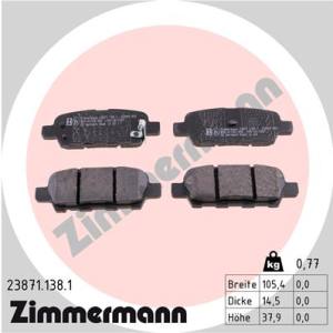 23871.138.1 - KLOCKI HAM./TYŁ/ NISSAN X-TRAIL 2.0DCI 07-