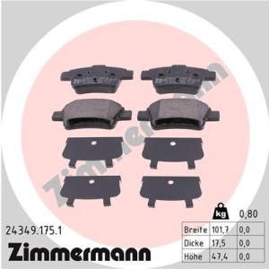 24349.175.1 - 24349.175.1 - KLOCKI HAM./TYŁ/ OPEL CORSA D 1.4 09-