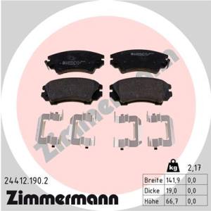 24412.190.2 - 24412.190.2 - KLOCKI HAM./PRZ/ OPEL INSIGNIA A 2.0CDTI 10- /Z CZUJNIKIEM/