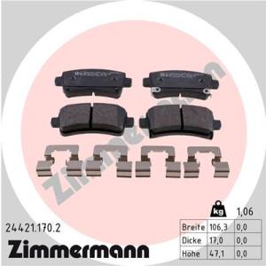 24421.170.2 - 24421.170.2 - KLOCKI HAM./TYŁ/ OPEL INSIGNIA 2.0CDTI 08- /Z CZUJNIKIEM/