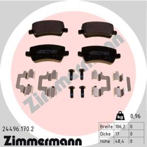 24496.170.2 - 24496.170.2 - KLOCKI HAM./TYŁ/ FORD S-MAX 1.8TDCI 08- /Z CZUJNIKIEM/