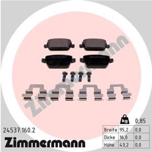24537.160.2 - 24537.160.2 - KLOCKI HAM./TYŁ/ FORD S-MAX 2.0TDCI 08- /Z CZUJNIKIEM/