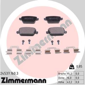 24537.160.3 - 24537.160.3 - KLOCKI HAM./TYŁ/ FORD S-MAX 2.0TDCI /CZUJNIK +ZESTAW MONT/