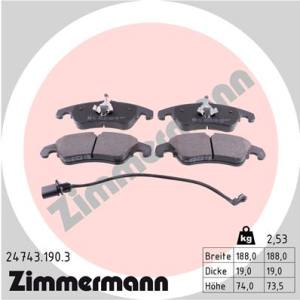24743.190.3 - 24743.190.3 - KLOCKI HAM./PRZ/ AUDI A4 2.0TDI 11-