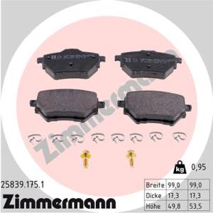 25839.175.1 - 25839.175.1 - KLOCKI HAM./TYŁ/ CITROEN C4 GRAND PICASSO 13-